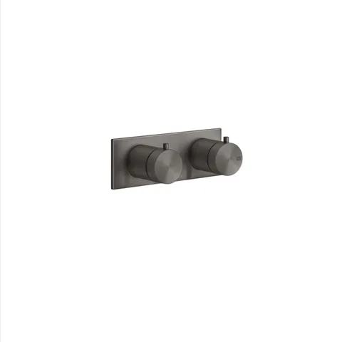 GESSI 316 Термостатический смеситель, с подключением на 3/4”, фильтр, на 1 источник (внешняя часть), цвет: brushed black metal pvd