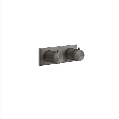 GESSI 316 Термостатический смеситель, с подключением на 3/4”, фильтр, на 2 источника (внешняя часть), цвет: brushed black metal pvd
