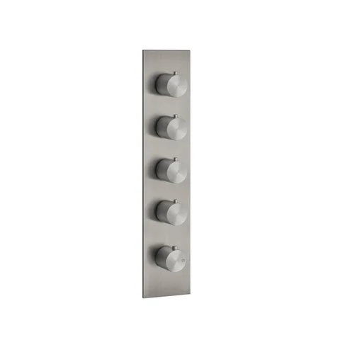 GESSI 316 Встраиваемый термостатический смеситель на 4 источника, резьба 3/4" (внешние части), цвет: steel brushed