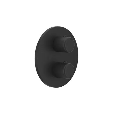 Gessi Goccia Встраиваемый термостат, подключение на 3/4”, с переключателем на 2 выхода(внешние части), цвет: черный
