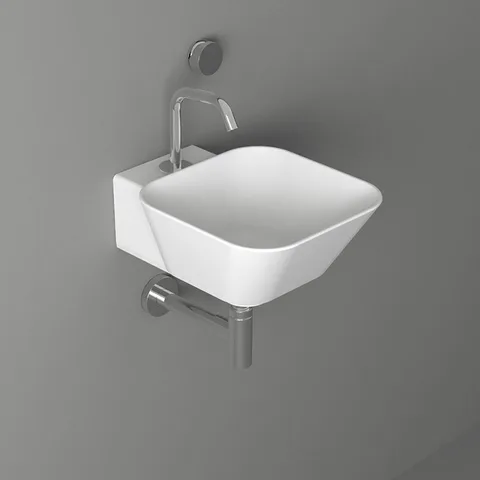 SIMAS WAVE Раковина накладная/подвесная квадратная  33,5х43х16,5 см, с 1 отв под смеситель,цвет белый