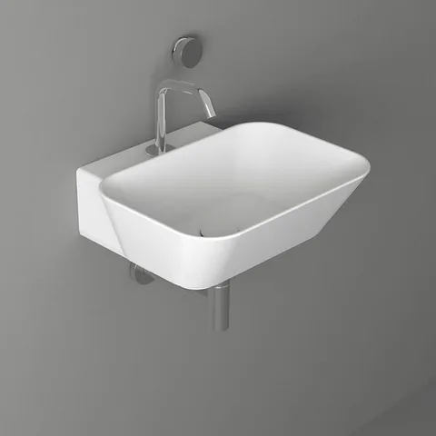 SIMAS WAVE Раковина накладная/подвесная прямоугольная  48х43х16,5 см, с 1 отв под смеситель,цвет белый