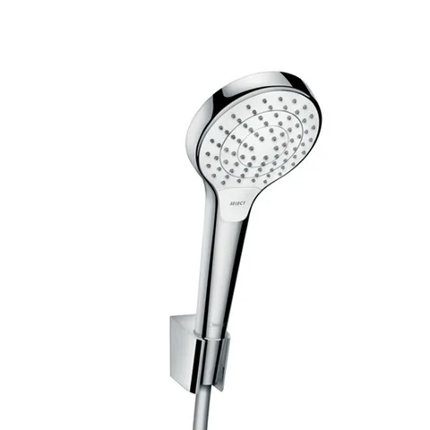 HG Croma Select S Душевой набор: ручной душ 110, 3jet (Rain, IntenseRain, Turbo Rain), держатель, шланг 1,25м, цвет: белый/хром