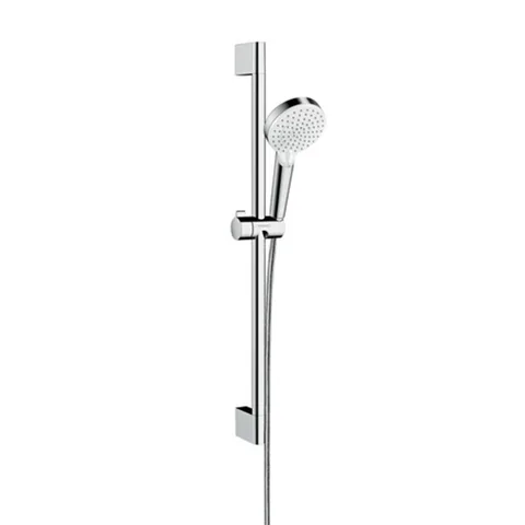 HG Crometta Vario Unica Душевой набор: штанга 650mm, ручной душ 110, 2jet (Rain, IntenseRain), EcoSmart Green, шланг, цвет: белый/хром