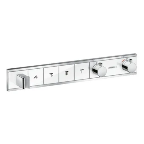 HG RainSelect Встраиваемый термостат для душа на 4 источника, с держ. душа (внешняя часть), цвет: белый/хром