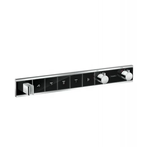 HG RainSelect Встраиваемый термостат для душа на 5 источника, с держ. душа (внешняя часть), цвет: черный/хром