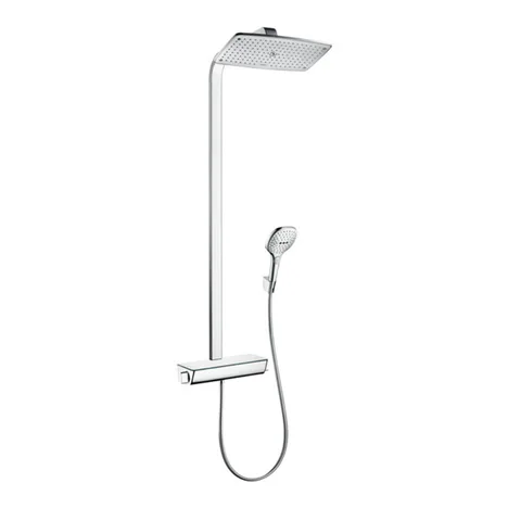 HG Raindance Select 360 Showerpipe Душевая стойка с верхним душем: 360x190 мм, и ручным душем, термостат, цвет: хром
