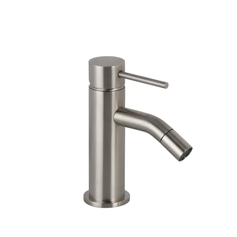 FIMA|Carlo Frattini Spillo Steel Смеситель для биде, на 1 отверстие, с донным клапаном click-clack, цвет INOX