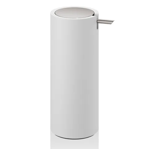 Decor Walther Stone SSP Дозатор для мыла, настольный, цвет: белый матовый / сталь матовая