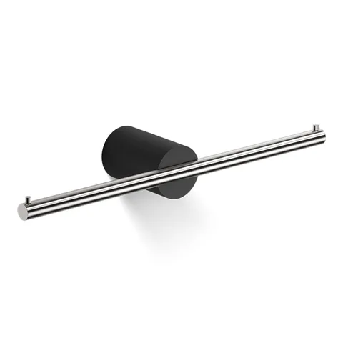 Decor Walther Black Stone TPH2 Держатель туалетной бумаги, двойной, цвет: черный матовый / сталь матовая
