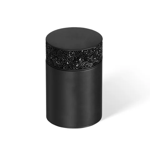 Decor Walther Rocks BMD1 Баночка универсальная 6.5x9.8см, с кристаллами Swarovski®, цвет: черный матовый