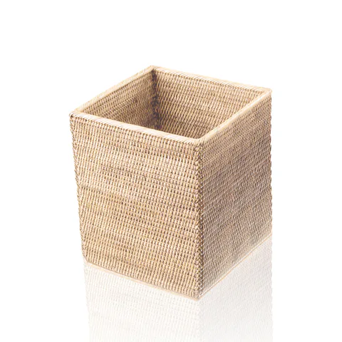 Decor Walther Basket QK Корзина для бумаги 25x25x30см, цвет: ротанг светлый
