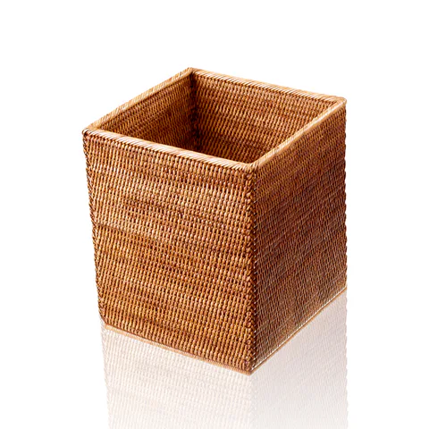 Decor Walther Basket QK Корзина для бумаги 25x25x30см, цвет: ротанг темный