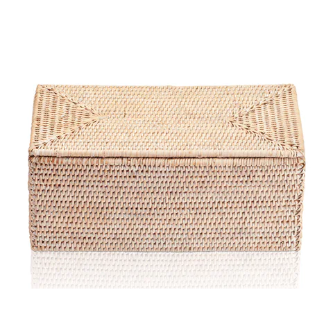 Decor Walther Basket UTBMD Универсальная коробка 30x15.5x14см, с крышкой, цвет: ротанг светлый