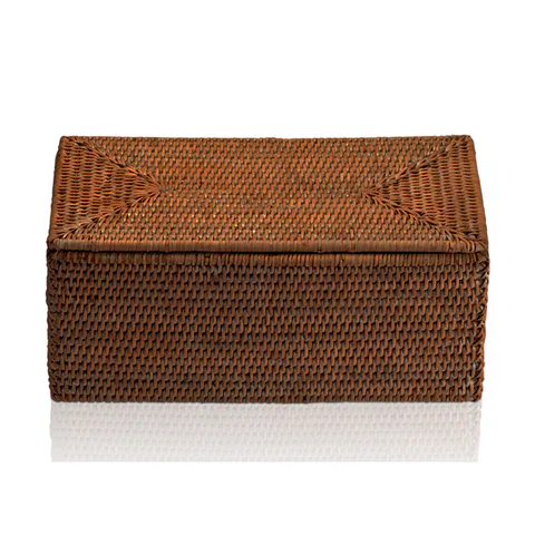 Decor Walther Basket UTBMD Универсальная коробка 30x15.5x14см, с крышкой, цвет: ротанг темный