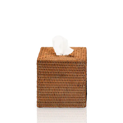 Decor Walther Basket KBQ Диспенсер для салфеток 14x14x14см, цвет: ротанг темный
