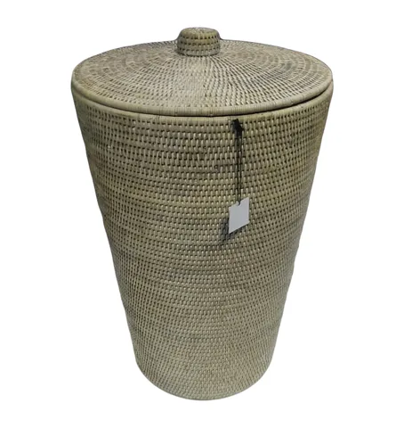 Decor Walther Basket WB Корзина для белья 40x65см, с крышкой, цвет: ротанг светлый