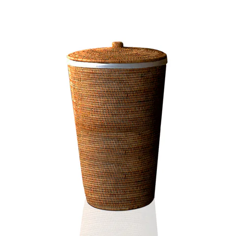 Decor Walther Basket WB Корзина для белья 40x65см, с крышкой, цвет: ротанг темный