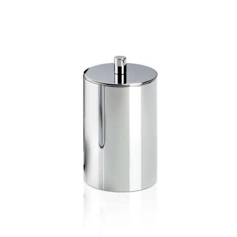 Decor Walther Tube BMD Баночка универсальная 6x11см, с крышкой, цвет: хром