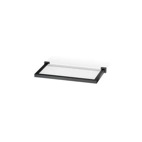 Decor Walther Corner GLA30 Полочка стеклянная 30x16.5см, цвет: черный матовый