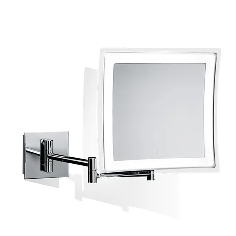 Decor Walther BS 85 TOUCH Зеркало косметическое 235x210x370мм, настенное, питание от сети, 5-кратное увеличен, LED подсветка с сенсорным выкл, цв хром