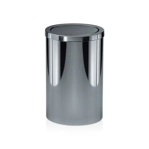 Decor Walther DW 124 Корзина для бумаги 20xh32см, с крышкой, цвет: сталь полированная