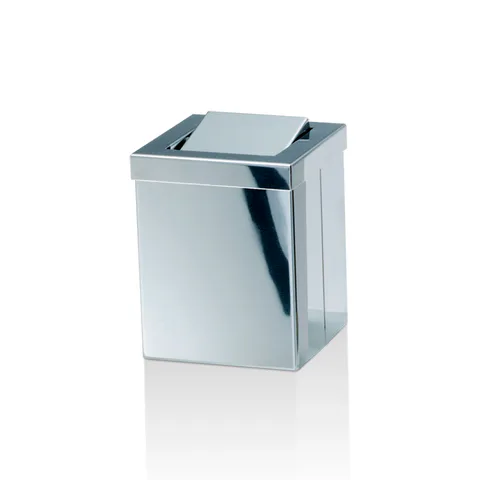 Decor Walther DW 1130 Корзина для бумаги 12x12x15см, с крышкой, цвет: сталь полированная
