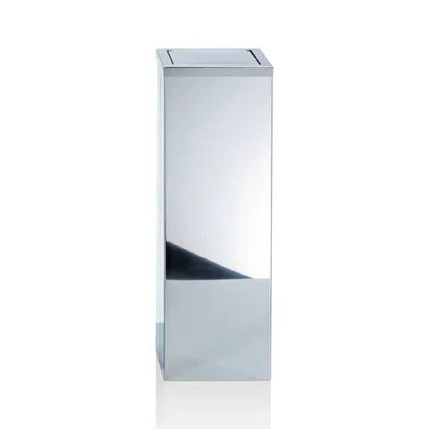Decor Walther DW 1013 Корзина для бумаги 20x20x60см, с крышкой, цвет: сталь полированная