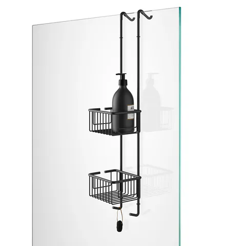 Decor Walther DW HGK2 Корзина универсальная 15x12x70см для душа, подвесная, цвет: черный матовый