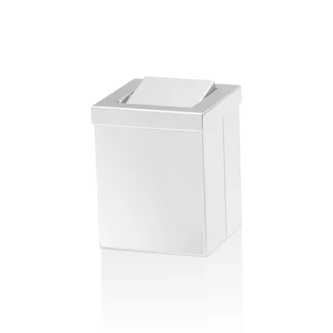 Decor Walther DW 1130 Корзина для бумаги 12x12x15см, с крышкой, цвет: белый матовый