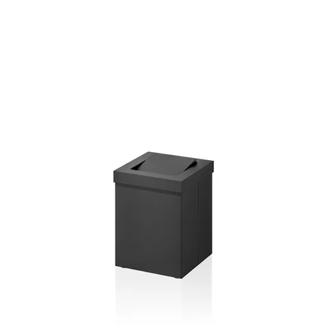 Decor Walther DW 1130 Корзина для бумаги 12x12x15см, с крышкой, цвет: черный матовый