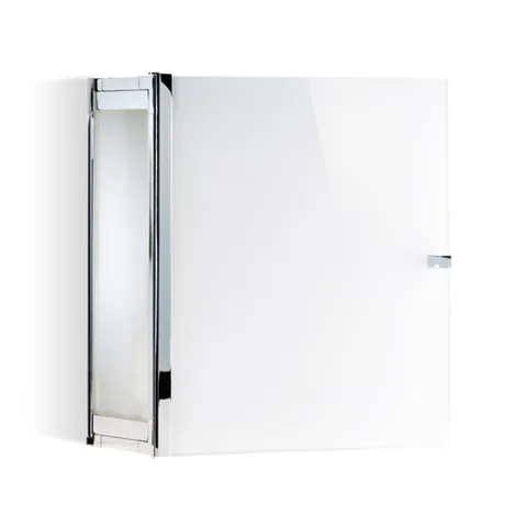 Decor Walther Glas S 2 Шкафчик подвесной 35x19x40см, стекло белое, цвет: хром ЗАКАЗ ПО ЗАПРОСУ