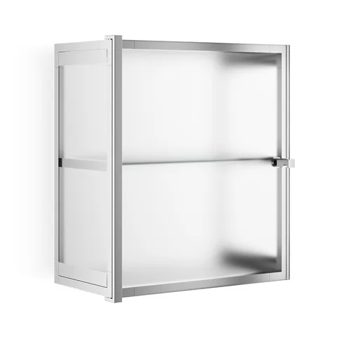 Decor Walther Glas S 2 Шкафчик подвесной 35x19x40см, стекло матовое, цвет: хром ЗАКАЗ ПО ЗАПРОСУ