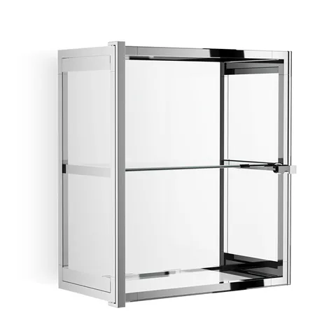 Decor Walther Glas S 2 Шкафчик подвесной 35x19x40см, стекло прозрачное, цвет: хром ЗАКАЗ ПО ЗАПРОСУ