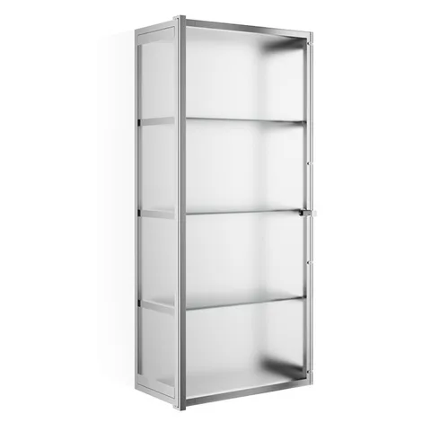 Decor Walther Glas S 3 Шкафчик подвесной 35x19x80см, стекло матовое, цвет: хром ЗАКАЗ ПО ЗАПРОСУ