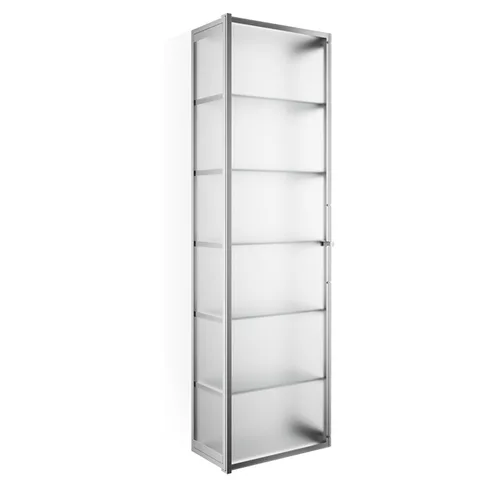 Decor Walther Glas S 4 Шкафчик подвесной 35x19x120см, стекло матовое, цвет: хром ЗАКАЗ ПО ЗАПРОСУ