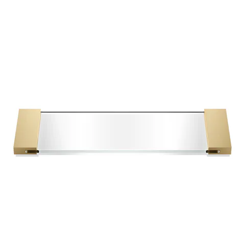 Decor Walther Classic Tab 34 Лоток универсальный 34x12см, прозрачное стекло, цвет: золото матовое