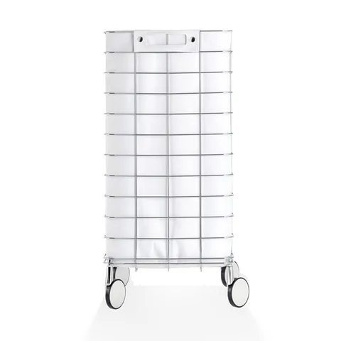Decor Walther WR 1 Корзина для белья 35x35x75см, цвет: хром / белый