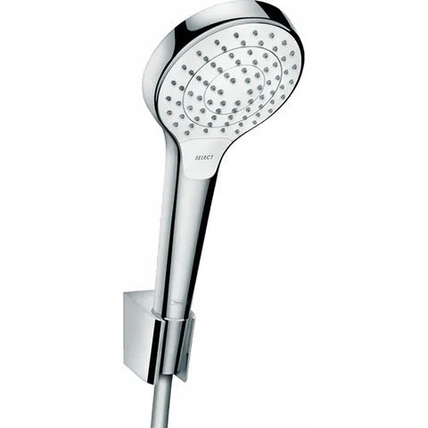 HG Croma Select S Vario Душевой набор: ручной душ 110, 3jet (Rain, IntenseRain, Turbo Rain), держатель, шланг 1,60м, цвет: белый/хром