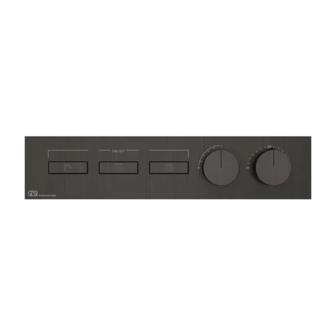 Gessi Hi-Fi Термостат для душа, с включением до 3 источников одновременно (внешняя часть), цвет: Black Metal Brushed PVD