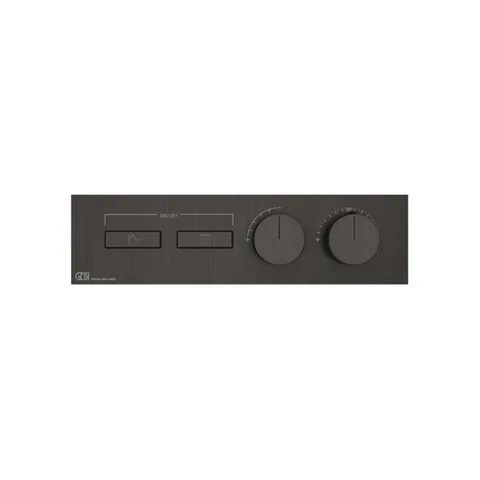 Gessi Hi-Fi Термостат для душа, с включением до 2 источников одновременно (внешняя часть), цвет: Black Metal Brushed PVD