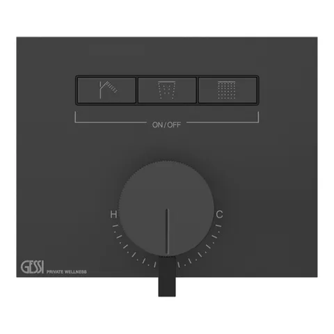Gessi Hi-Fi Смеситель для душа, с включением до 3 источников одновременно (внешняя часть), цвет: Black XL