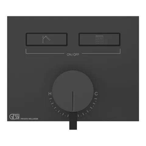 Gessi Hi-Fi Смеситель для душа, с включением до 2 источников одновременно (внешняя часть), цвет: Black XL