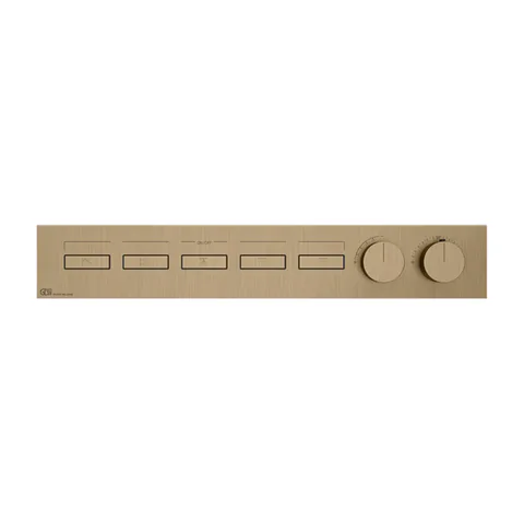 Gessi Hi-Fi Термостат для душа, с включением до 5 источников одновременно (внешняя часть), цвет: warm bronze brushed pvd