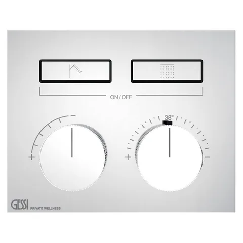 Gessi Hi-Fi Термостат для душа, с включением до 2 источников одновременно (внешняя часть), цвет: хром