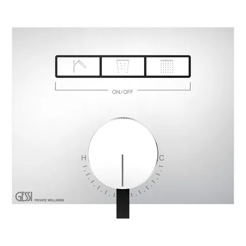 Gessi Hi-Fi Смеситель для душа, с включением до 3 источников одновременно (внешняя часть), цвет: хром