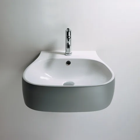 Agape Pear Раковина подвесная 55x49x18 см, 1 отв., цвет: белый
