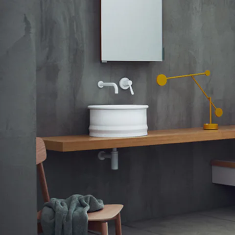 Agape Vieques Раковина накладная d43.5x19 см, круглая, без отв., цвет: белый