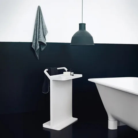 Agape Multifunzione Полотенцедержатель с полкой 50x30.5x73.2 см., напольный, цвет: белый