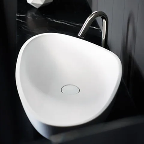 Agape Drop Раковина накладная 67x44.2x18 см, без отв., цвет: белый